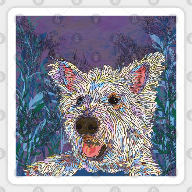 West Highland Terrier Sticker by lottibrown